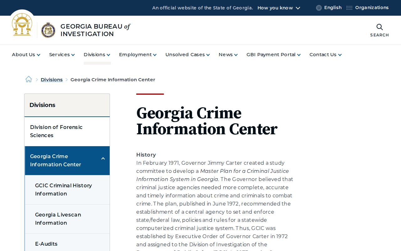 Cobb County criminal history Georgia Crime Information Center programs