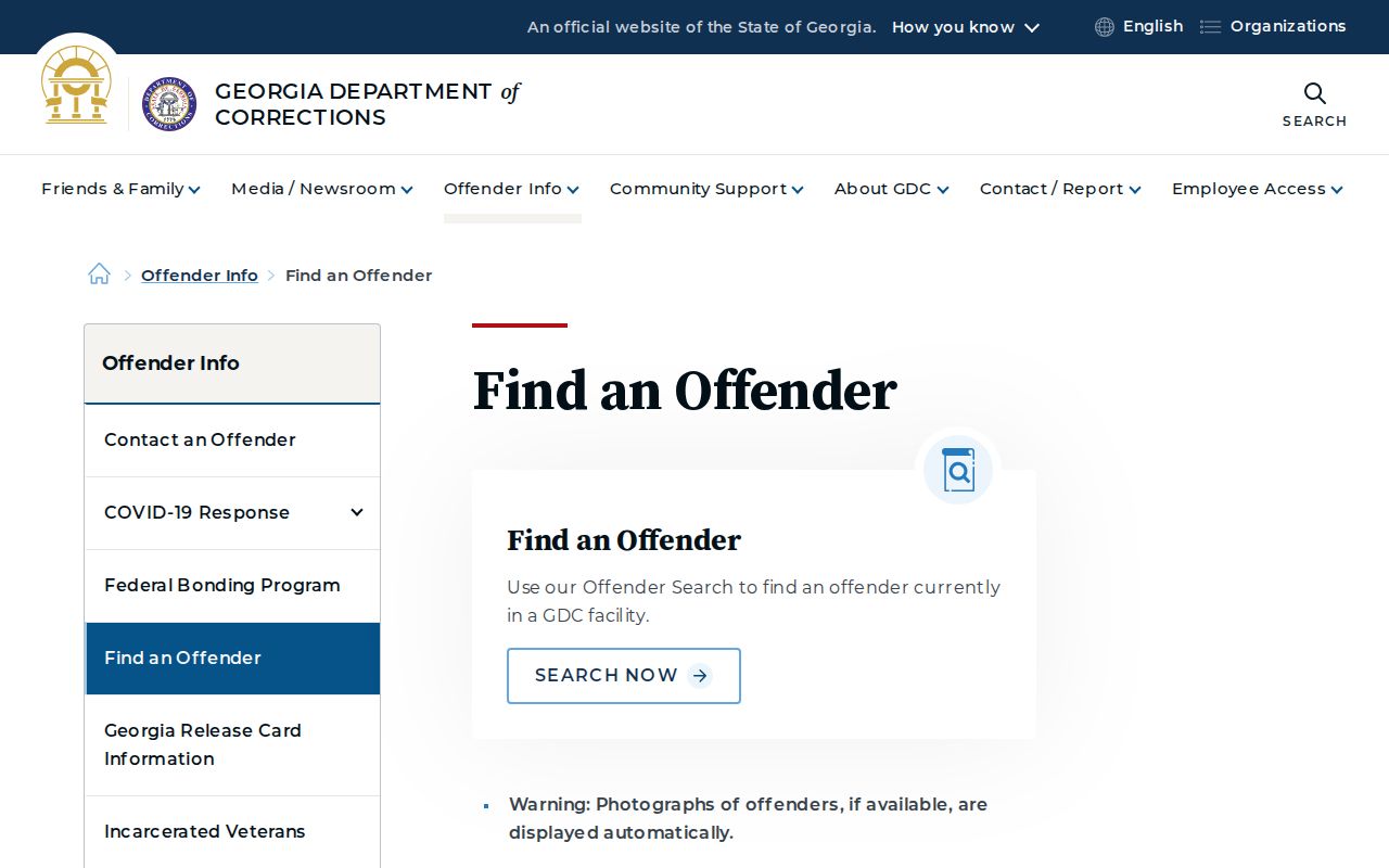 Cobb County criminal history GDC offender locator
